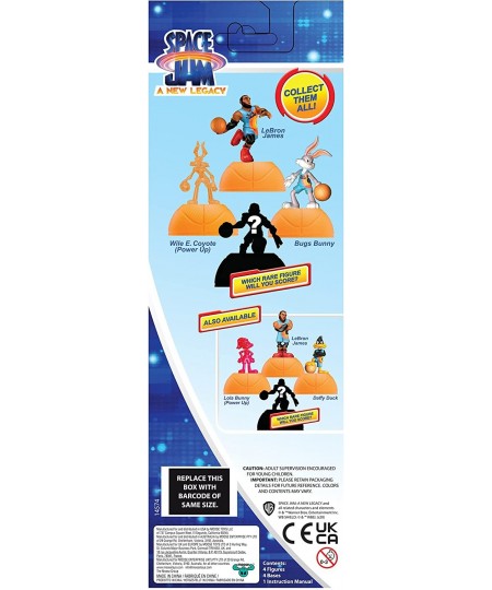 Space Jam: A New Legacy - 4 Pack - 2'' Lebron Bugs Bunny Wile E. Coyote & 1 Mystery Figure - Bench Multicolor 14574 $16.59 - ...