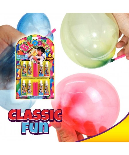 Bloonies Magic Plastic Bubbles Variety Pack (8 Tubes per Pack) | Kids Super Elastic Bubble Balloons | Blow Up Balloons with S...