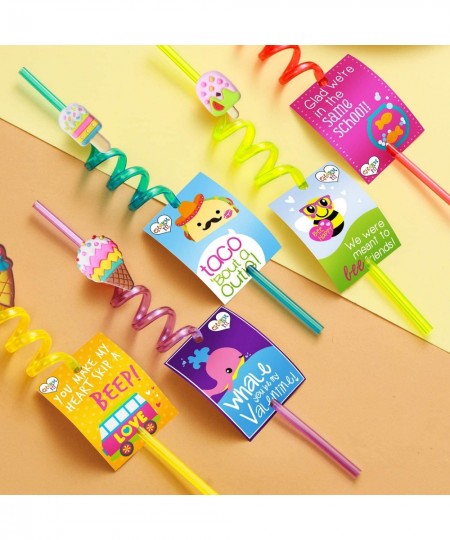 24 Reusable Ice Cream Straws for Birthday Party Supplies | Party Favors with 2 Cleaning Brush $26.84 - Kids' Party Favor Sets