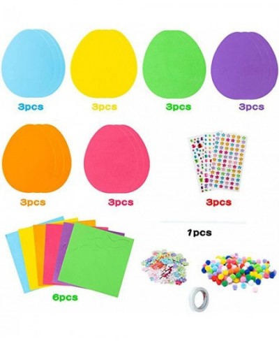 Easter Egg Magnet Craft Kit - 18 Pack Easter Craft Stickers for Kids DIY Decoration Party Favors Supplies $19.01 - Kids' Draw...