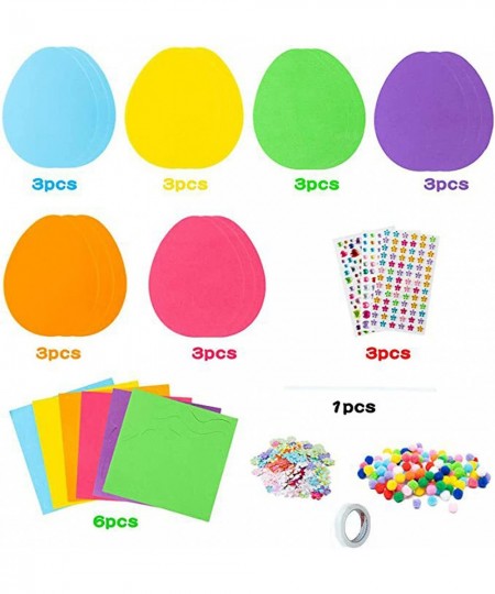 Easter Egg Magnet Craft Kit - 18 Pack Easter Craft Stickers for Kids DIY Decoration Party Favors Supplies $19.01 - Kids' Draw...