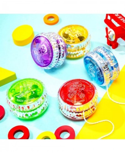 50 Pieces Yo Yo LED Light Up Responsive Ball Plastic Auto Return Yo Yo with Light Entertaining Toy Gifts for Beginner Boy Gir...