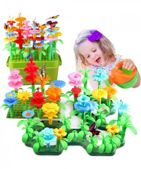 Flower Garden Building Toys Girls: 152 PCS Gifts 3 Year Olds Stem Building Educational Toy Age 4 Toddler Gardening Build Birt...