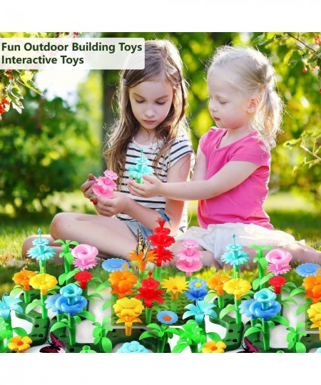 Flower Garden Building Toys Girls: 152 PCS Gifts 3 Year Olds Stem Building Educational Toy Age 4 Toddler Gardening Build Birt...