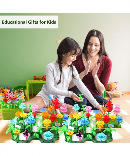 Flower Garden Building Toys Girls: 152 PCS Gifts 3 Year Olds Stem Building Educational Toy Age 4 Toddler Gardening Build Birt...