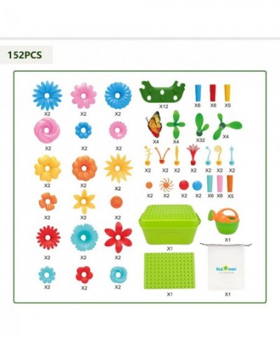 Flower Garden Building Toys Girls: 152 PCS Gifts 3 Year Olds Stem Building Educational Toy Age 4 Toddler Gardening Build Birt...