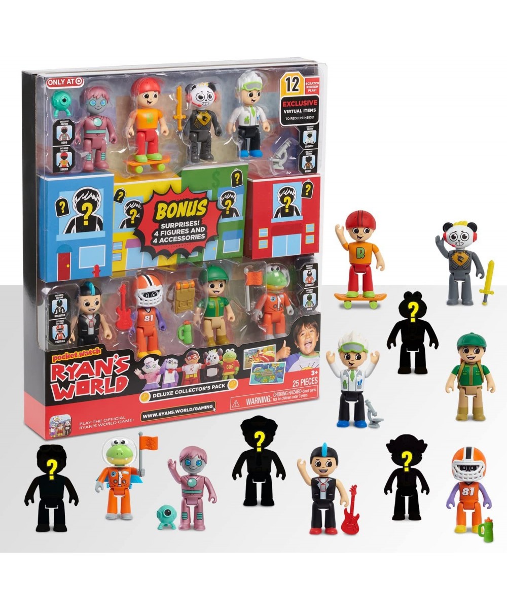 Ryan’s World 25-Piece Deluxe Collector’s Figure Pack with 12 Virtual Codes to Ryan’s Virtual Video Game Kids Toys for Ages 3 ...