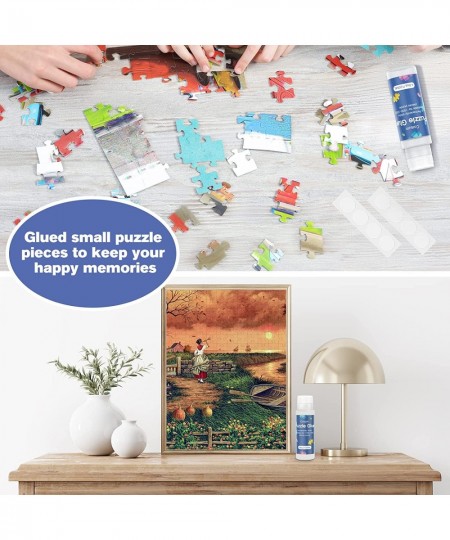 Jigsaw Puzzle Glue Clear with Sponge Head Quick Drying Bright and Water-Soluble Puzzle Glue fits for 1000 Pieces Jigsaw Puzzl...