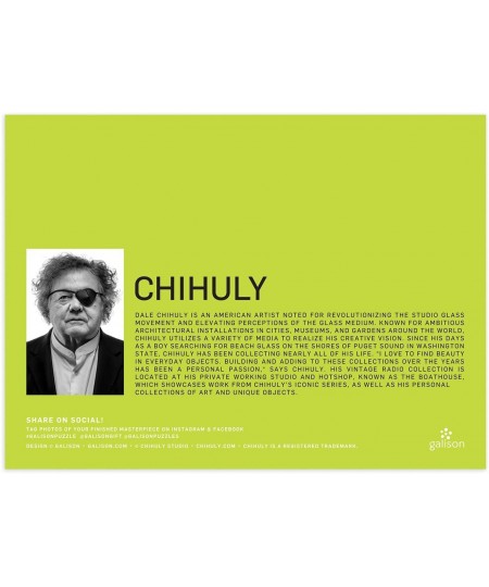 Chihuly Vintage Radios 1000 Piece Puzzle from - Featuring Chihuly's Vintage Radio Collection Fun and Challenging Puzzle The W...