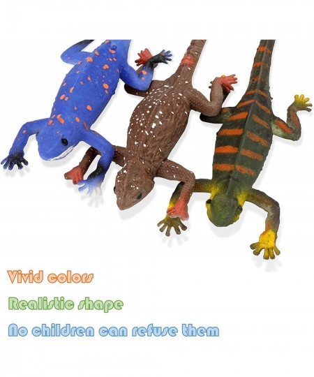 12 Pack Lizard Animal Figurines 6" Color-Changeable and Stretchy Realistic Reptile Toy Set for Themed Parties Goodie Bag Fill...