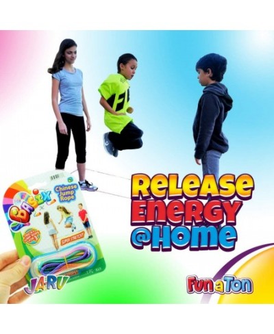 Chinese Jump Rope Elastic Jumping Rope Game for Kids & Adults I | Colorful Stretch Skip Rope for Girls and Boys. Party Favor ...