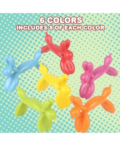 Mini Bendable Dog Assortment Set of 48 Flexible Figures in Assorted Colors Birthday Party Favors for Boys & Girls Stress Reli...