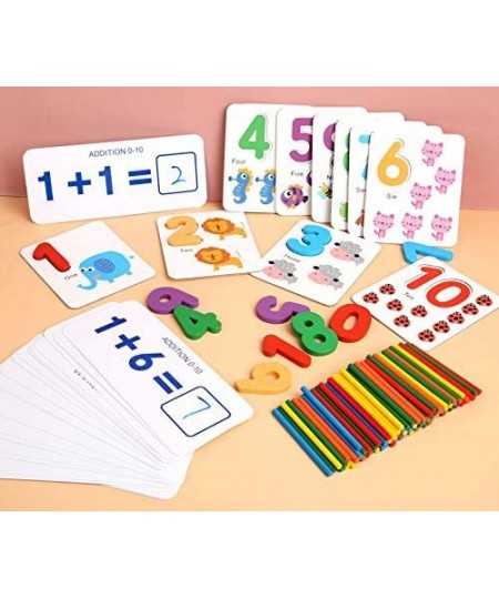 See and Spell Learning Toys Sight Number Games Matching Number Puzzles Montessori Preschool Educational Toys for Kids Boys Gi...