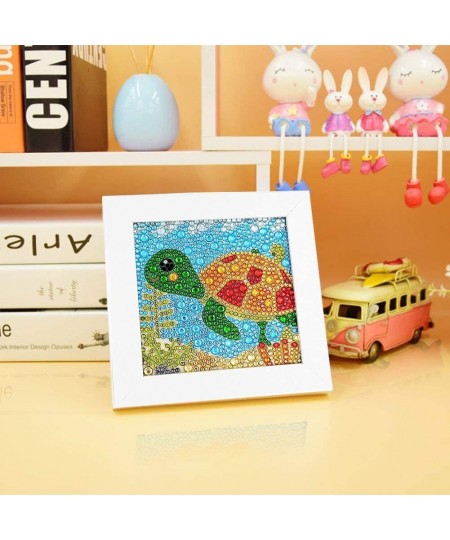 Easy 5D Diamond Painting Kit for Kids Full Drill Painting by Number Kits with Wooden Frame -Owl 6x6inches (Tortoise)Diamond A...