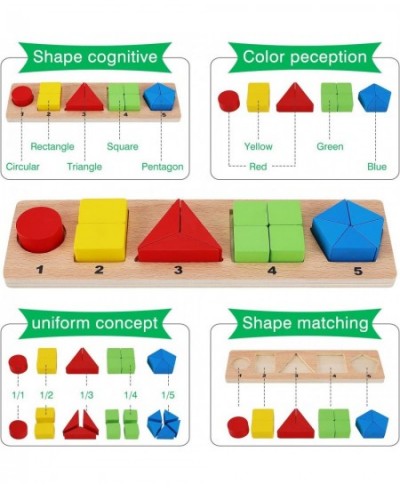 Wooden Toy for Shape Blocks Toddler Stacking Puzzle for Sorter Block Montessori Toys Sorting Rainbow Stacker Educational Todd...