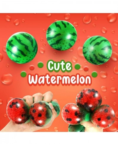 Squeeze Stress Balls - 6 Pack Water Beads Ball for Kids/ Adults Watermelon Ball Set Stress Relieve Fidget Toys Sensory Squish...