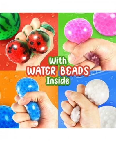 Squeeze Stress Balls - 6 Pack Water Beads Ball for Kids/ Adults Watermelon Ball Set Stress Relieve Fidget Toys Sensory Squish...