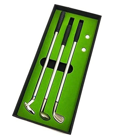 Top Golf Gift with Putting Green 3 Golf Clubs Pens with Balls Business Gifts Mini Sport Golf Ball Pen Set $26.32 - Toy Sports...