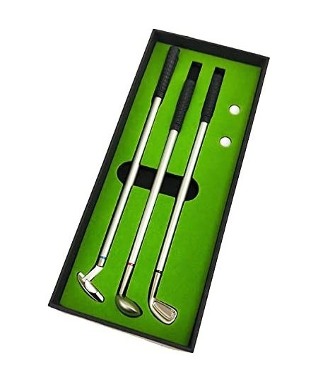 Top Golf Gift with Putting Green 3 Golf Clubs Pens with Balls Business Gifts Mini Sport Golf Ball Pen Set $26.32 - Toy Sports...