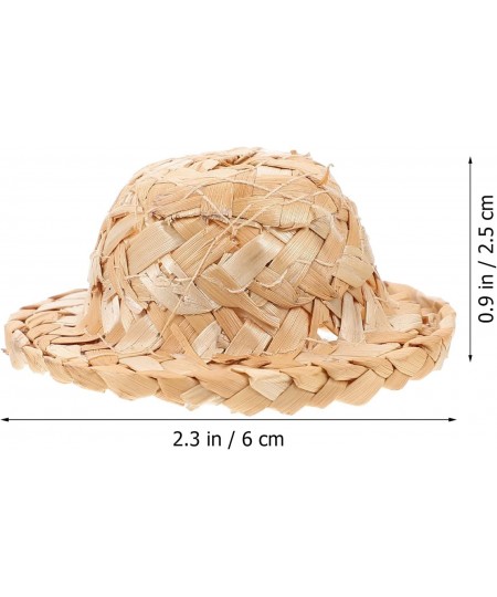 10pcs Hand Woven Straw Hat Mini Straw Hat Craft Decoration Doll Hat DIY Accessories for Puppets Dolls Teddy Bears 6cm $23.25 ...