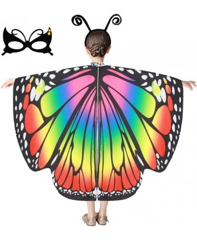 Butterfly Costume for girls Butterfly Wings Cape Halloween Costume Pretend Party Dress Up Set with Headband and Mask $24.96 -...