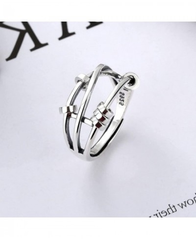 925 Sterling Silver Anxiety Ring for Women Fidget Anxiety Ring Size Adjustable Spinner Ring Anti Anxiety Ring with Beads $25....