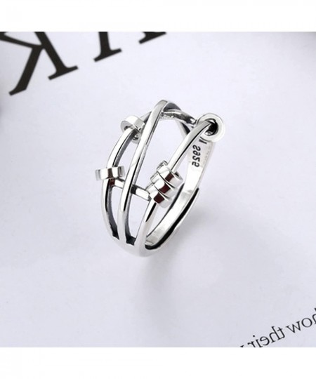 925 Sterling Silver Anxiety Ring for Women Fidget Anxiety Ring Size Adjustable Spinner Ring Anti Anxiety Ring with Beads $25....