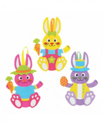 AX767 Easter Bunny Mix & Match Decoration Kits - Pack of 8 Perfect for Kids Arts & Crafts Projects Ideal for Sunday School Ta...