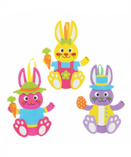 AX767 Easter Bunny Mix & Match Decoration Kits - Pack of 8 Perfect for Kids Arts & Crafts Projects Ideal for Sunday School Ta...