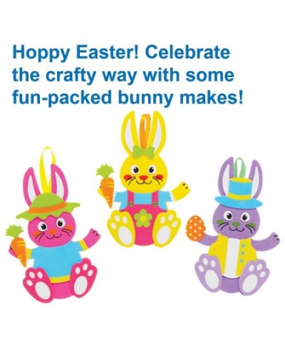 AX767 Easter Bunny Mix & Match Decoration Kits - Pack of 8 Perfect for Kids Arts & Crafts Projects Ideal for Sunday School Ta...