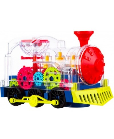 Transparent Electric Gear Train Toy with Flashing Lights and Music Battery Operated Bump & Go Action Toy Multicolored $35.38 ...