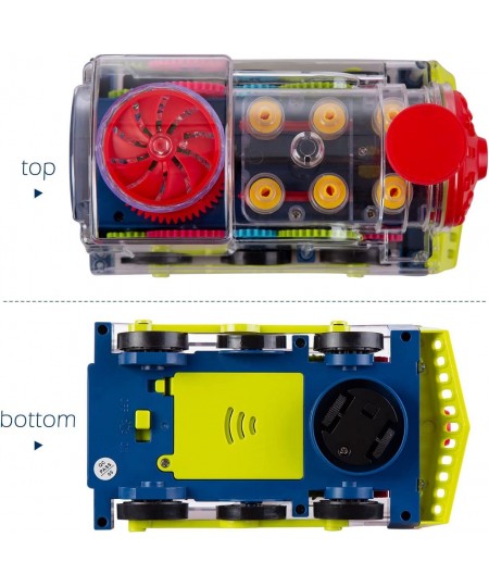 Transparent Electric Gear Train Toy with Flashing Lights and Music Battery Operated Bump & Go Action Toy Multicolored $35.38 ...