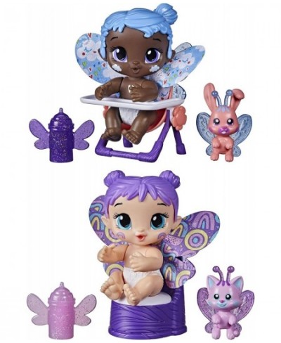 Glo Pixies Minis 2-Pack Plum Rainbow and Sky Breeze 3.75-Inch Glow-in-The-Dark Pixie Doll Toy Kids 3 and Up 2 Surprise Friend...