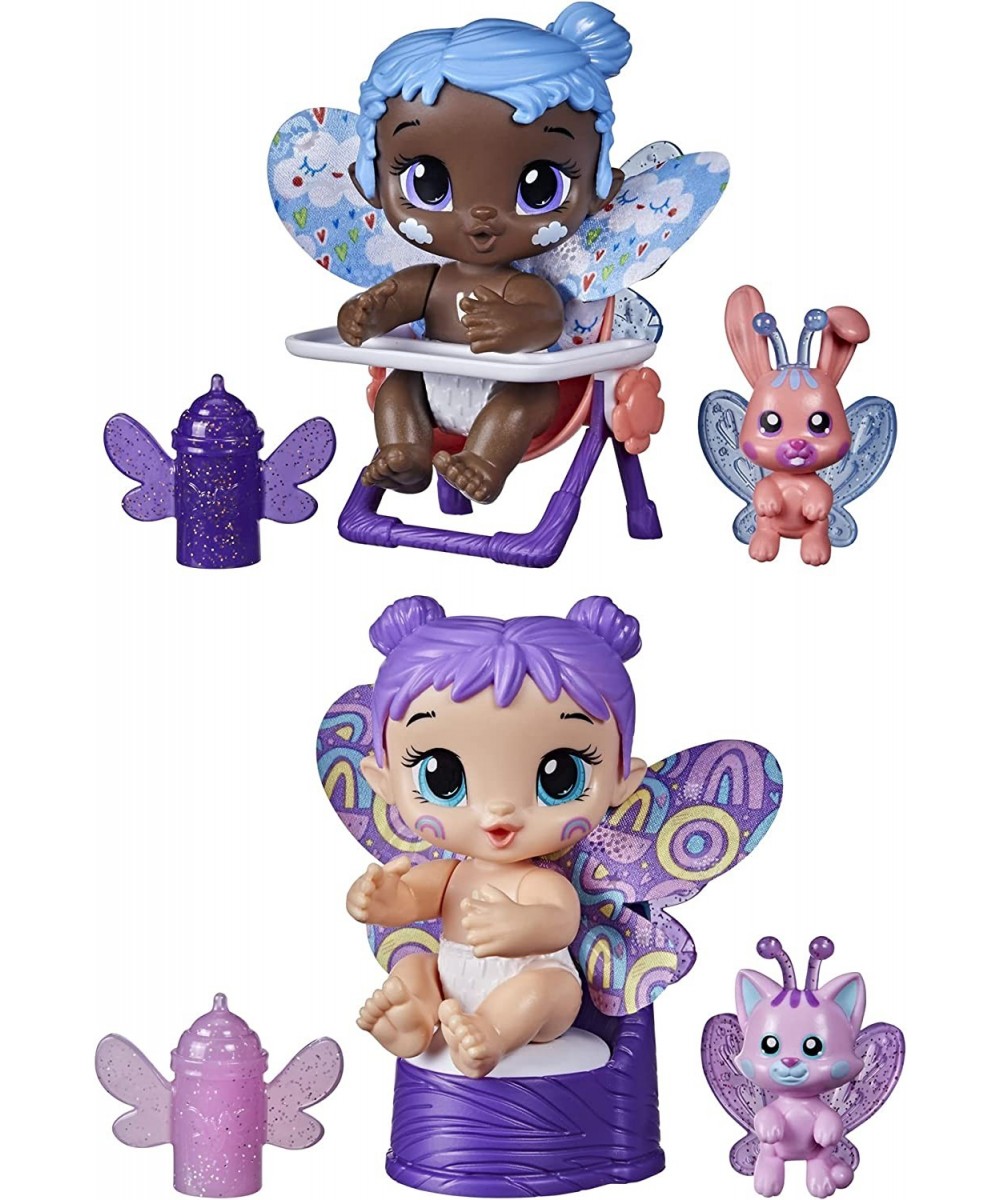 Glo Pixies Minis 2-Pack Plum Rainbow and Sky Breeze 3.75-Inch Glow-in-The-Dark Pixie Doll Toy Kids 3 and Up 2 Surprise Friend...