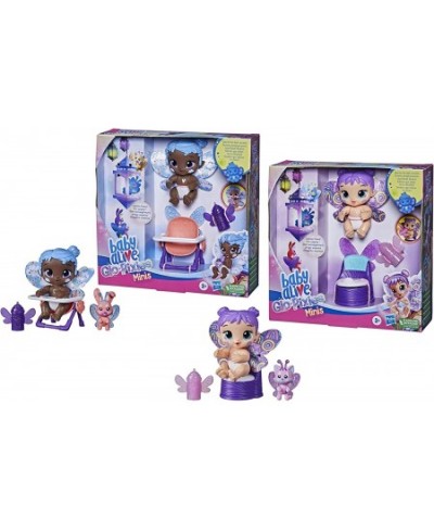 Glo Pixies Minis 2-Pack Plum Rainbow and Sky Breeze 3.75-Inch Glow-in-The-Dark Pixie Doll Toy Kids 3 and Up 2 Surprise Friend...