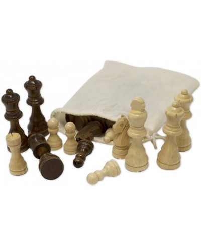 Staunton Chess Pieces with Extra Queens | Size: Large - King Height: 3.5 inch | Wood $24.99 - Game Accessories