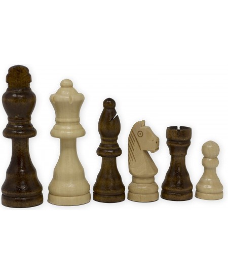 Staunton Chess Pieces with Extra Queens | Size: Large - King Height: 3.5 inch | Wood $24.99 - Game Accessories