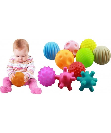 10 Pack Sensory Balls for Babies Kids 6 to 12 Months Baby Toy Ball Toddlers and Infant Small Massage Soft Textured Multi Ball...