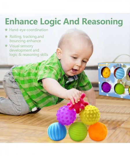 10 Pack Sensory Balls for Babies Kids 6 to 12 Months Baby Toy Ball Toddlers and Infant Small Massage Soft Textured Multi Ball...