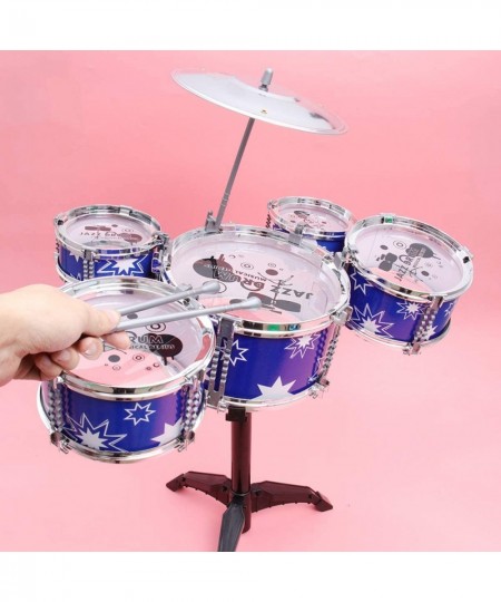 Jazz Drum Set with Chair for Kids Toddler Drum Toys Percussion Musical Instruments Educational Toys Gifts for Boys Girls Begi...