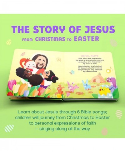 Jesus Loves Me - Sound Book - 6 Button Christian Musical Toy - Bible Songs & Illustrations - Gift for Easter Baptisms Birthda...