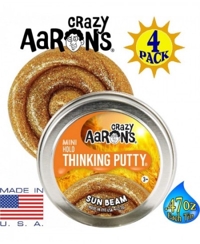 Crazy Aaron's Putty Color Shock & Holo Mini Tins (.47oz Each) Sun Beam Coral Reef Eternal Flame & Moonlight Gift Set Bundle -...