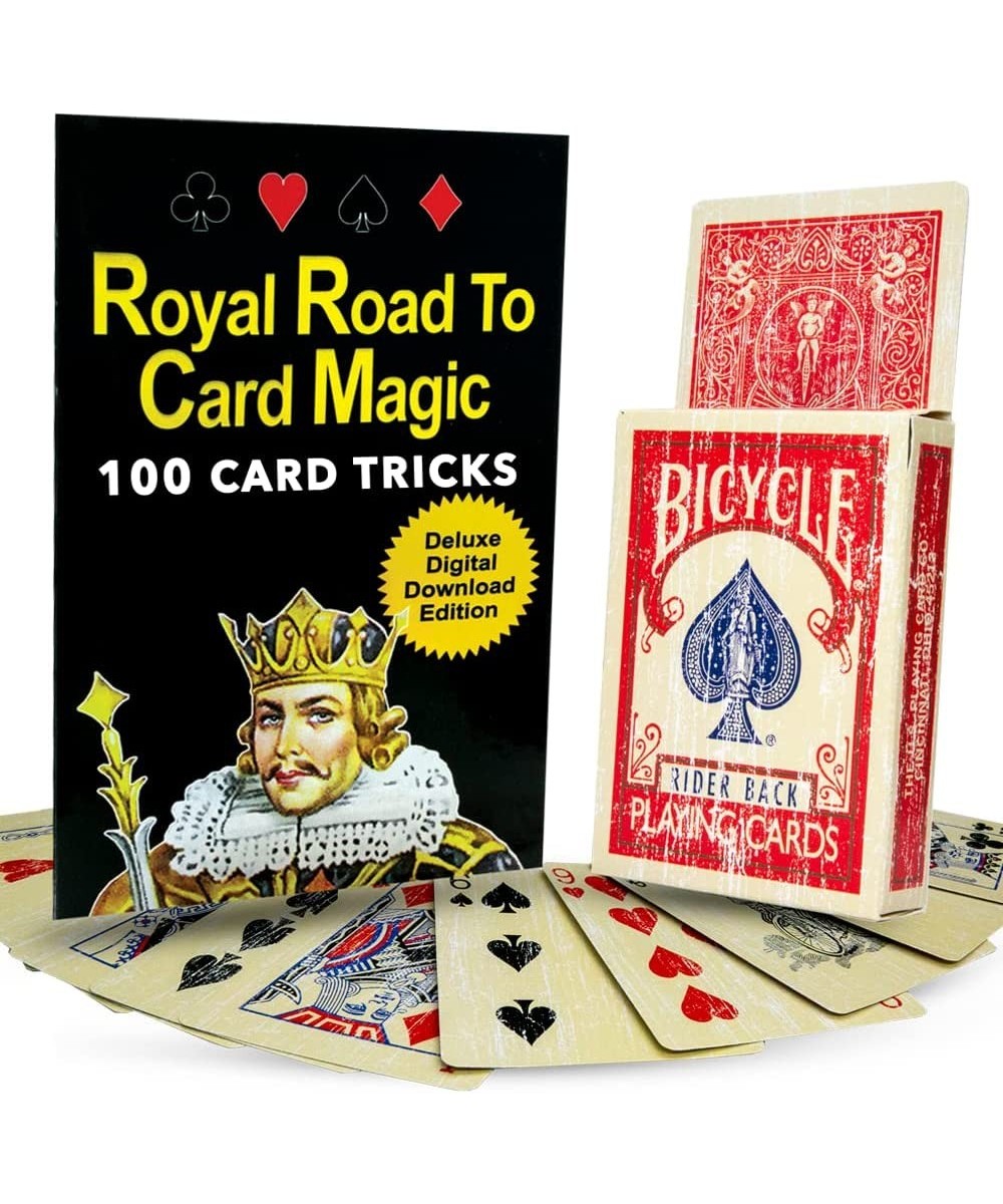 100 Easy Card Tricks for Adults | Royal Road to Card Magic with Bonus Bicycle Faded Deck $61.89 - Magic Kits & Accessories