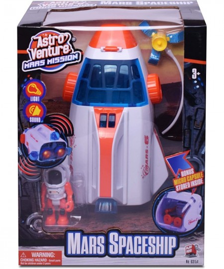 Space Shuttle Toy Mars Mission Spaceship for Kids with Lights and Sound Astronaut Figure Capsula and Accessories Fun Space Gi...