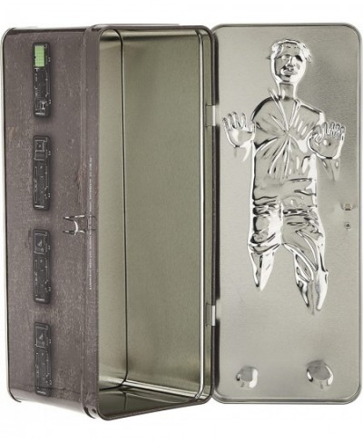 345507 Han Solo Star Wars XL Frozen in Carbonite Tin Bank with Coin Slot Lock & Key Grey $24.83 - Kids' Money Banks