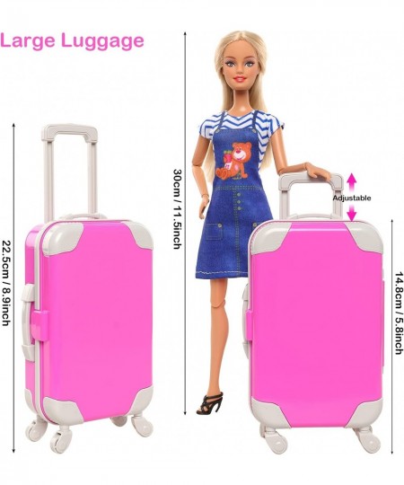 32 Pcs Doll Suitcase Luggage Travel Clothes and Accessories for 11.5 inch Girl Doll Travel Carrier Storage Including 1 Luggag...