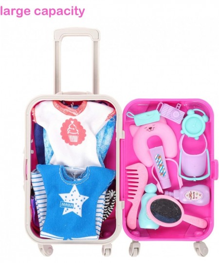 32 Pcs Doll Suitcase Luggage Travel Clothes and Accessories for 11.5 inch Girl Doll Travel Carrier Storage Including 1 Luggag...