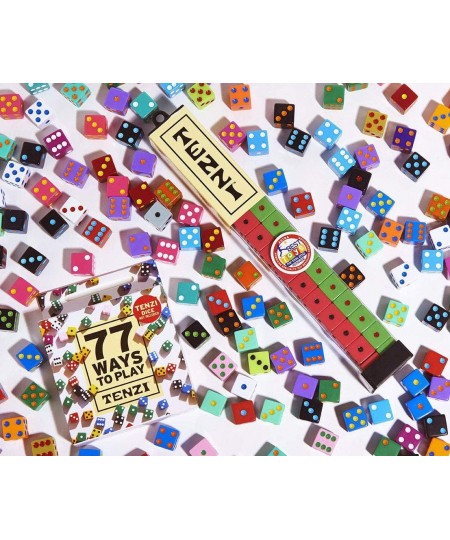 Dice Party Game Bundle with 77 Ways to Play - A Fun Fast Frenzy for The Whole Family - 4 Sets of 10 Colored Dice with Storage...