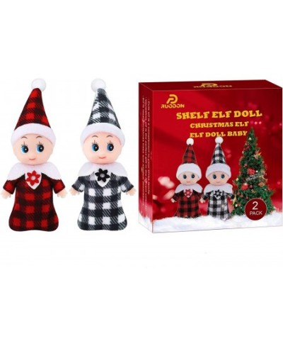 2 Pack Elf Twins Christmas Elf Doll Shelf Doll Elf Tiny Elf Boy Baby Girl for Christmas New Year Decoration Gift and Advent C...