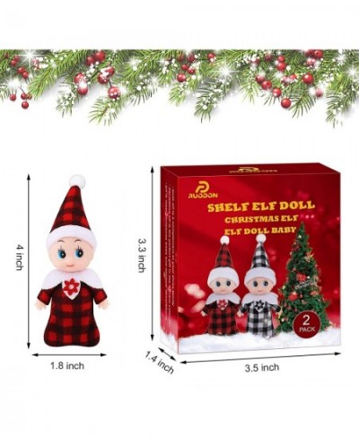 2 Pack Elf Twins Christmas Elf Doll Shelf Doll Elf Tiny Elf Boy Baby Girl for Christmas New Year Decoration Gift and Advent C...